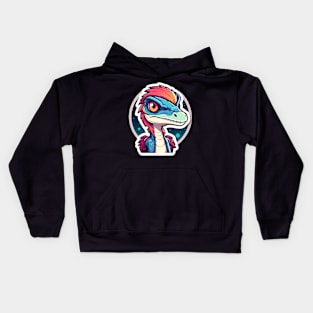 Velociraptor Illustration Kids Hoodie